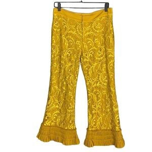 Alexis yellow lace ankle pants